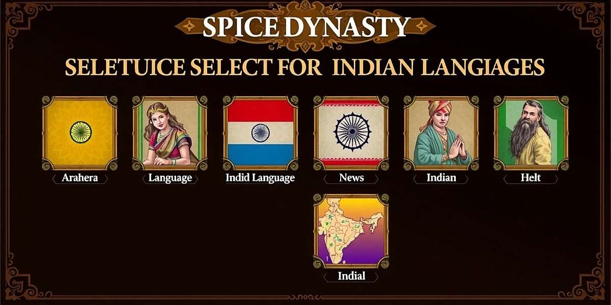 Cumin Chronicles Spice Dynasty language selection screen showing various Indian language options with cultural motifs