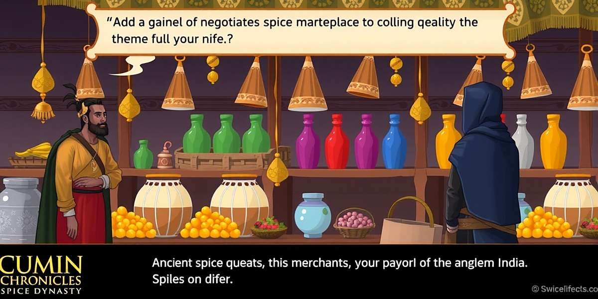 Cumin Chronicles Spice Dynasty gameplay screenshot showing a merchant negotiating prices with a market vendor in an ancient Indian marketplace